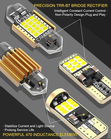 BMT xms LED Interior Light Kit Replacement for Toyota Avalon 2005-2019, 6000K Bright White Interior LED Bulb, 17 Pieces in Kuwait