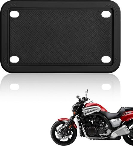OKLPF Curved Laydown License Plate Mount Frame Compatible with Harley Davidson Motorcycle - Rear License Plate Bracket,with 3-Hole for Easy Installation,Side Holder (Black) OEM # 3148 in Kuwait