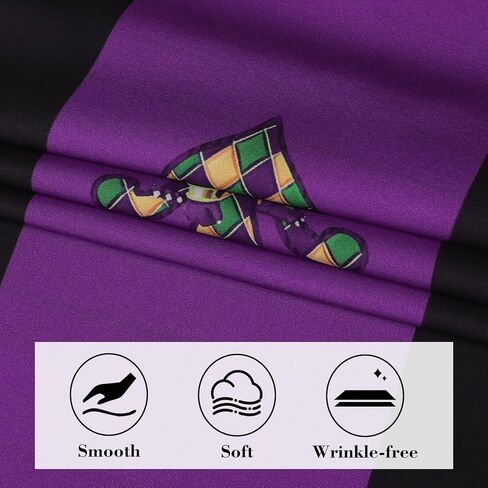 Purple Mardi Gras Shirt for Men Button Down Short Sleeve Hawaiian Shirts in Kuwait