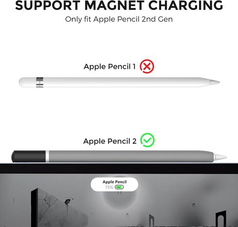 Apple Pencil 2nd Generation case, Silicone Apple Pencil 2 Sleeve Classic Pencil Design Cover Perfect Grip Skin Compatible with Apple Pencil 2nd Generation（Yellow） in Saudi Arabia