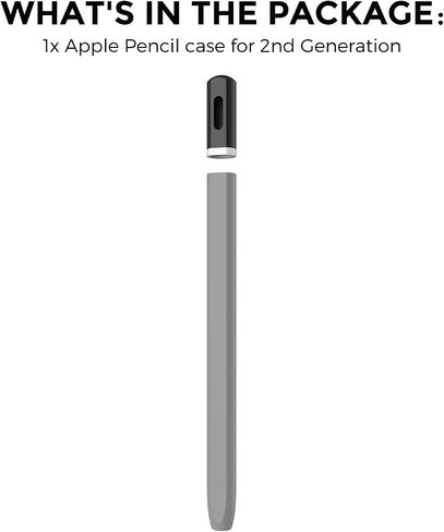 Apple Pencil 2nd Generation case, Silicone Apple Pencil 2 Sleeve Classic Pencil Design Cover Perfect Grip Skin Compatible with Apple Pencil 2nd Generation（Yellow） in Saudi Arabia