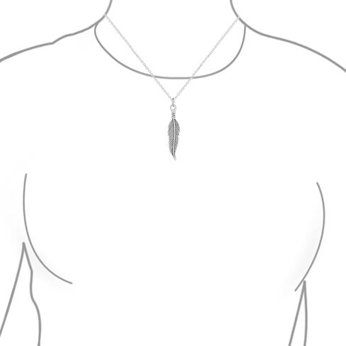 النمط الأمريكي الأصلي البوهيمي بوهو جانبية قطري ريشة ليف قلادة قلادة المجوهرات الغربية للنساء في سن المراهقة المؤكسد.925 الفضة الاسترليني والذهب مطلي in Kuwait