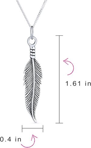 النمط الأمريكي الأصلي البوهيمي بوهو جانبية قطري ريشة ليف قلادة قلادة المجوهرات الغربية للنساء في سن المراهقة المؤكسد.925 الفضة الاسترليني والذهب مطلي in Kuwait