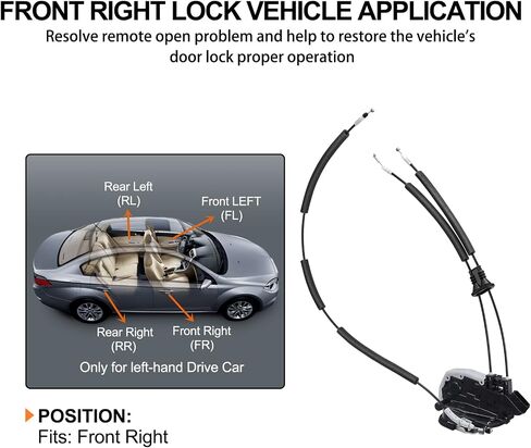 Door Lock Actuator 937-240 Front Left Latch Lock Compatible for Nissan Altima 2007-2012 Power Door Latch 80501-JA000 80501-ZX60A in Kuwait