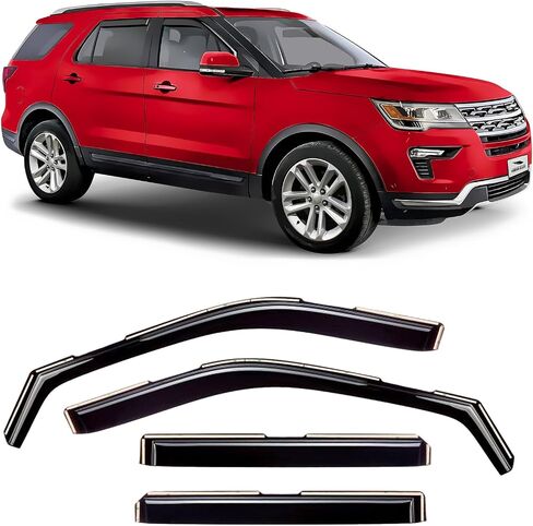 Voron Glass in-Channel Extra Durable Rain Guards for Nissan Pathfinder 2022-2024, Window Deflectors, Vent Window Visors, 4 Pieces - 200722 in Saudi Arabia