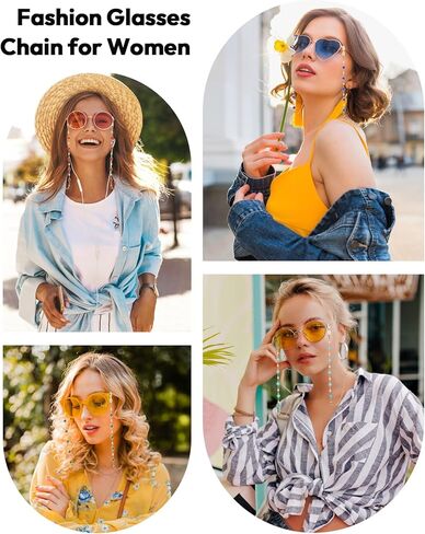 EAONE 10 قطع من حاملات نظارات العين حول الرقبة، حزام النظارات الرياضية للنظارات الشمسية وحزام النظارات للرجال والنساء والأطفال (ملون) in Kuwait