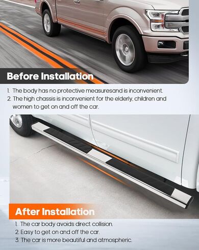 لوحات تشغيل OCPTY مقاس 5 بوصات، قضبان Nerf متوافقة مع 2009-2022 لسيارة Dodge for Ram 1500 2500 3500 Crew Cab in Saudi Arabia