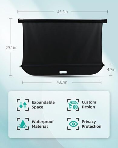 Cargo Cover for 2019-2024 Fit for INFINITI QX50 2.0L Retractable Rear Trunk Cargo Shade Luggage Security Cover Shielding Waterproof in Saudi Arabia