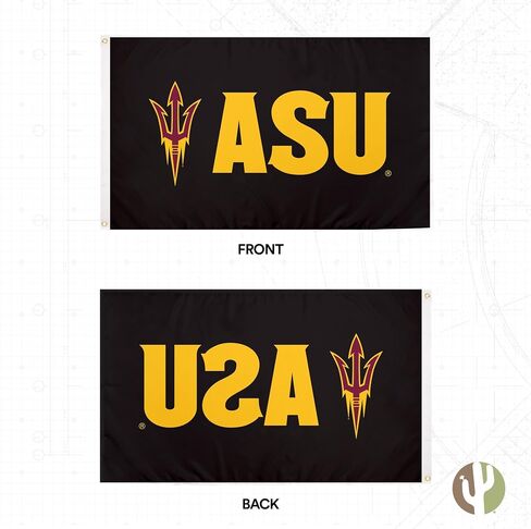 Desert Cactus Arizona State University Flag Sun Devils ASU Flag Banners 100% Polyester Indoor Outdoor 3x5 feet Flags (Style 4) in Saudi Arabia