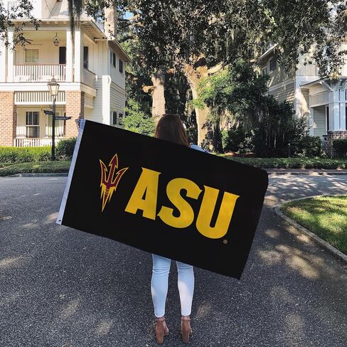 Desert Cactus Arizona State University Flag Sun Devils ASU Flag Banners 100% Polyester Indoor Outdoor 3x5 feet Flags (Style 4) in Saudi Arabia