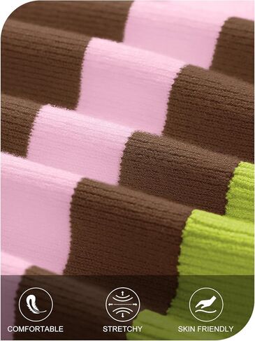 MEROKEETY سترات صوفية نسائية بأكمام طويلة كبيرة الحجم 2024 ملابس خارجية متماسكة مخططة ومفتوحة من الأمام in Kuwait