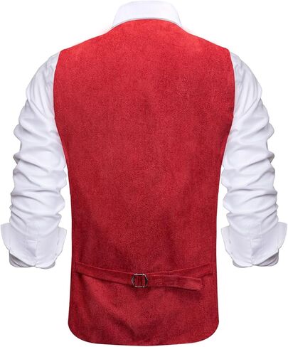 Hi-Tie Men's Suit Vest Tailored Collar Single Breasted Slim Fit Retro Dress Waistcoat for Wedding Party Tuxedo Formal in Kuwait