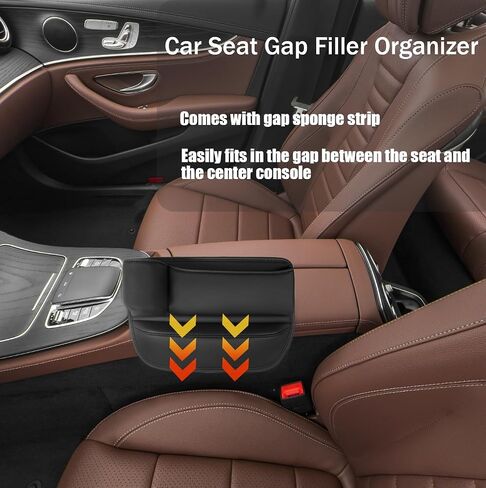 Cup Holder Gap Filler, Car Gap Filler Organizer, Car Gap Filler, Gap Filler Organizer, Car Gap Holder, Suitable Most Vehicles (Driver Seat - Black) in Kuwait