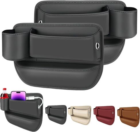 Cup Holder Gap Filler, Car Gap Filler Organizer, Car Gap Filler, Gap Filler Organizer, Car Gap Holder, Suitable Most Vehicles (Driver Seat - Black) in Kuwait