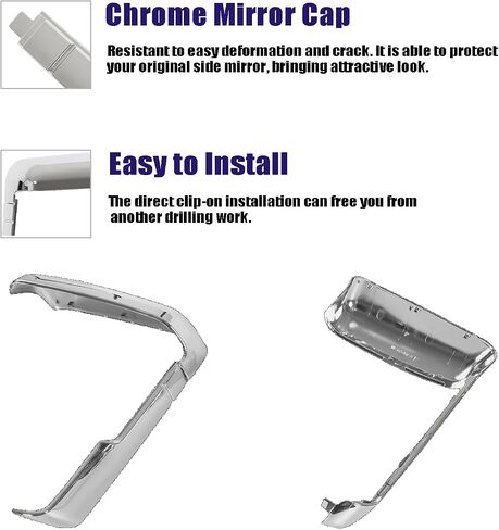 غطاء مرآة السحب متوافق مع GMC Sierra/Chevrolet Silverado 2500HD 3500HD 2020 2021 2022 2023، غطاء غطاء مرآة بمشبك علوي وجانبي (أسود) in Kuwait