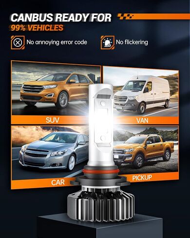 SEALIGHT H9/H11/H8 Light أو H11 Fog، مصابيح H11 سطوع 24000LM، ضوء H11 أبيض 6000K، توصيل وتشغيل ضوء الضباب، حزمة من 2 in Kuwait