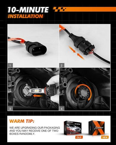 SEALIGHT H9/H11/H8 Light أو H11 Fog، مصابيح H11 سطوع 24000LM، ضوء H11 أبيض 6000K، توصيل وتشغيل ضوء الضباب، حزمة من 2 in Kuwait