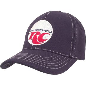 Tee Luv RC Cola Hat - Retro Royal Crown Cola Soda Hat (Navy)