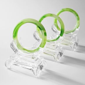 sccsport Pack-of-3 Acrylic Jewelry Bracelet Display Holder Jade Bangle Organizer Show Rack Acrylic Bracelet Display Collar Stand Holder