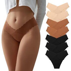 Women’s Seamless Bikini Panties No Show Hipster Underwear Cheeky Soft Stretch Invisibles Briefs 7 Pack