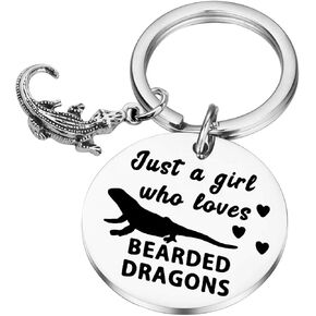 PLITI Lizard Gifts Lizard Lover Jewelry Bearded Dragon Charm Just a Girl Who Loves Bearded Dragon