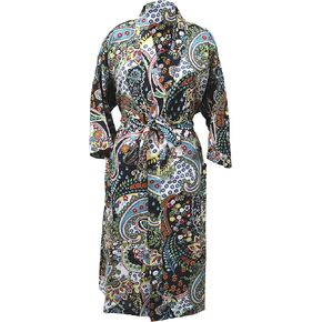 رداء كيمونو نسائي من CRAFT KALA رداء طويل مع ثوب نوم كيمونو مطبوع عليه طاووس وأزهار in Kuwait