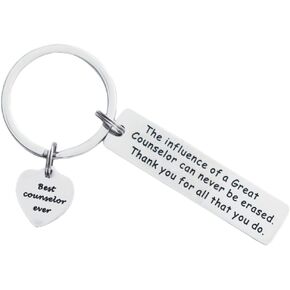 VALAFO Mental Health Counselor Gifts Keychain Gift for Counselor Key Chain School Counselor Keychain, Stainless Steel, stainless steel in Kuwait