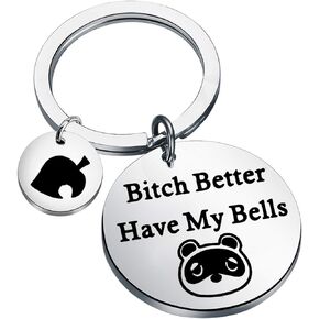 TGBJE Game Keychain Game Fans Gifts Bitch Better Have My Bells Quote Keychain Video Game Gift
