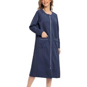 Izzy + Toby Women's Lightweight Cotton Robe Soft Sleepwear House Bathrobe Ladies Loungewear Kimono House Wear S-XXL