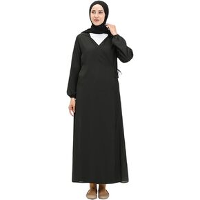 Abaya for Muslim Women Prayer Dress Long Sleeve Clothes Hijab Robe One Piece Garment Maxi Size Islamic Kaftan