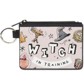 The Wizarding World of Harry Potter Wallet, Coin Purse, Harry Potter Witch in Training Collage Light Pink, Canvas