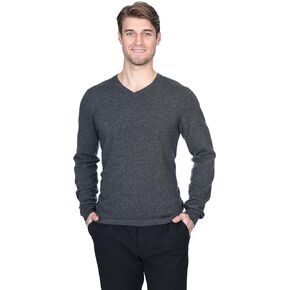 State Fusio Basic V-Neck Sweater Merino Wool Long Sleeve Pullover for Men - Made with 100% Merino Wool