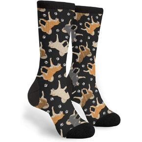 Unisex Fun Novelty Crazy Crew Socks Shiba Inu Dress Socks