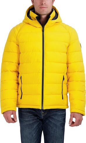 اتش اف اكس جاكيت رجالي منتفخ خفيف الوزن مع غطاء للرأس، جاكيت مقاوم للماء والرياح in Kuwait