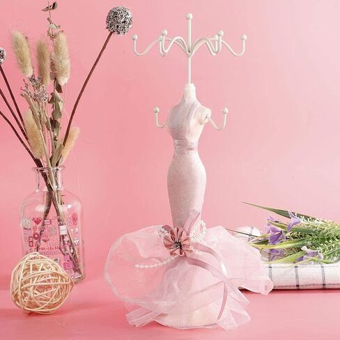 سلمو مجوهرات عرض موقف فستان الأميرة قلادة مجوهرات حامل حامل سيدة نموذج فستان أحذية عالية الكعب القرط قلادة خاتم حامل المجوهرات حامل العرض (رف الحديد) in Kuwait