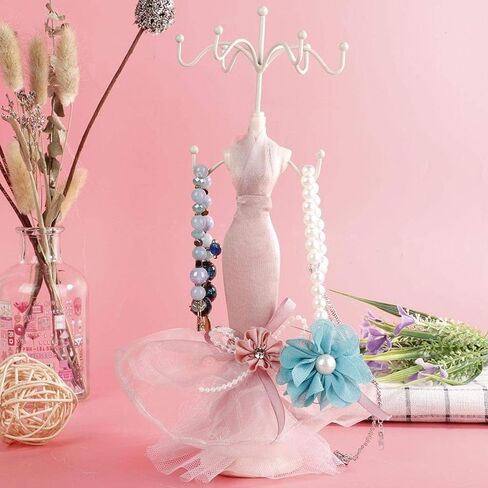 سلمو مجوهرات عرض موقف فستان الأميرة قلادة مجوهرات حامل حامل سيدة نموذج فستان أحذية عالية الكعب القرط قلادة خاتم حامل المجوهرات حامل العرض (رف الحديد) in Kuwait