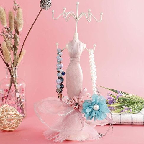 سلمو مجوهرات عرض موقف فستان الأميرة قلادة مجوهرات حامل حامل سيدة نموذج فستان أحذية عالية الكعب القرط قلادة خاتم حامل المجوهرات حامل العرض (رف الحديد) in Kuwait