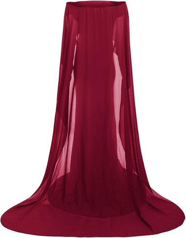 فستان نسائي مكشوف الكتفين للتصوير الفوتوغرافي للنساء الحوامل من قطعتين عباءة تول شيفون فستان ماكسي لحفلات استقبال المولود لالتقاط الصور in Kuwait