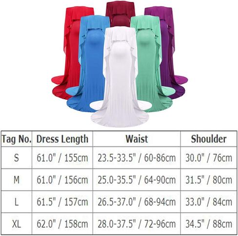 فستان نسائي مكشوف الكتفين للتصوير الفوتوغرافي للنساء الحوامل من قطعتين عباءة تول شيفون فستان ماكسي لحفلات استقبال المولود لالتقاط الصور in Kuwait