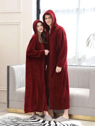 رداء Soojun النسائي الناعم الدافئ ذو القلنسوة والسحاب الأمامي in Kuwait