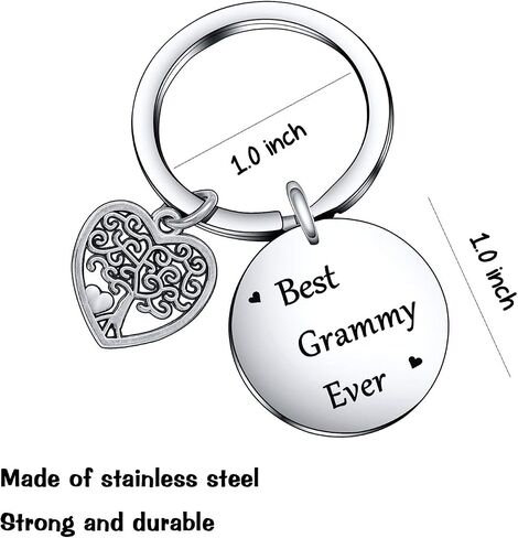 Best Grammy Ever Keychain Mothers Day Gift Grandma Birthday Gift Gigi Jewelry Grandmother Jewelry in Saudi Arabia