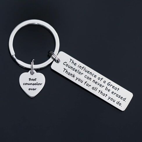 VALAFO Mental Health Counselor Gifts Keychain Gift for Counselor Key Chain School Counselor Keychain, Stainless Steel, stainless steel in Kuwait
