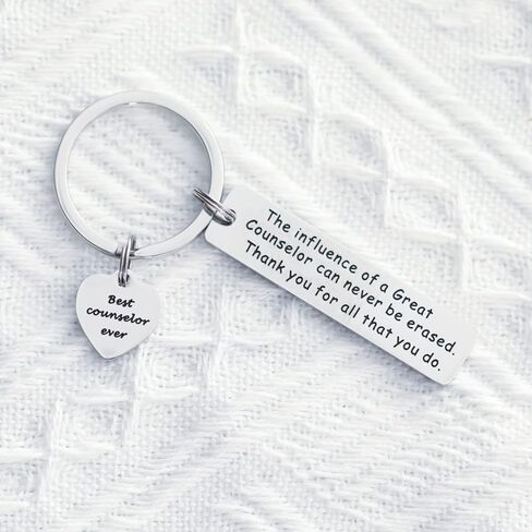 VALAFO Mental Health Counselor Gifts Keychain Gift for Counselor Key Chain School Counselor Keychain, Stainless Steel, stainless steel in Kuwait