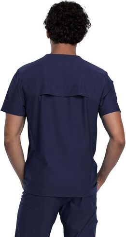 Cherokee Men's V-Neck Scrub Top, Modern Fit One Chest Pocket with 360° Stretch Knit CK885 in Saudi Arabia