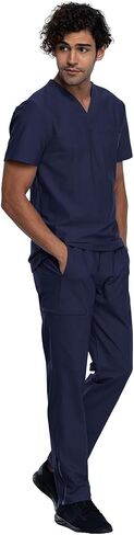 Cherokee Men's V-Neck Scrub Top, Modern Fit One Chest Pocket with 360° Stretch Knit CK885 in Saudi Arabia