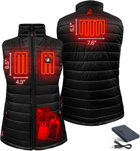 سترة منتفخة معزولة ببطارية 5 فولت من ActionHeat للنساء - ملابس حرارية، نظام تدفئة ثلاثي المناطق للشتاء والخارج in Kuwait