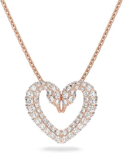 Una Necklace, Earrings, and Bracelet Jewelry Collection, Rose Gold Tone Finish, Clear Crystals in Kuwait