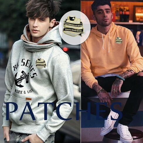 Wikineon Iron On Embroidered Patch, Cool Patch "Tea & a Good Book" - Appliable to Badge Iron On Sew On Emblem Patch DIY Accessories Perfect for Jackets, Clothes, Hats & Jeans in Kuwait