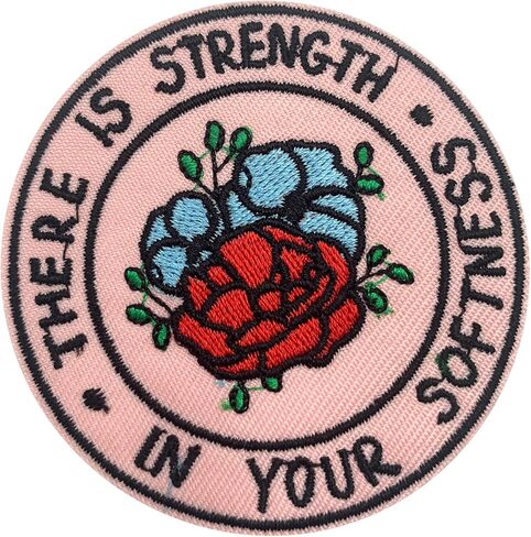 Iron On Patch, Treat People with Kindness Applique Patch - Rose Embroidered Badge Iron On/Sew On DIY Clothing Accessories, Perfect for Backpack Jackets Clothes Hats Jeans T-Shirt in Saudi Arabia