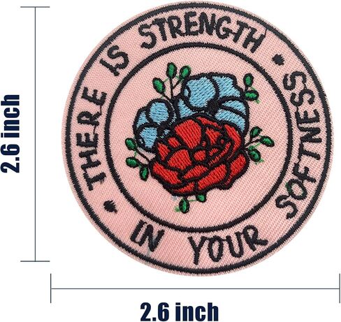 Iron On Patch, Treat People with Kindness Applique Patch - Rose Embroidered Badge Iron On/Sew On DIY Clothing Accessories, Perfect for Backpack Jackets Clothes Hats Jeans T-Shirt in Saudi Arabia